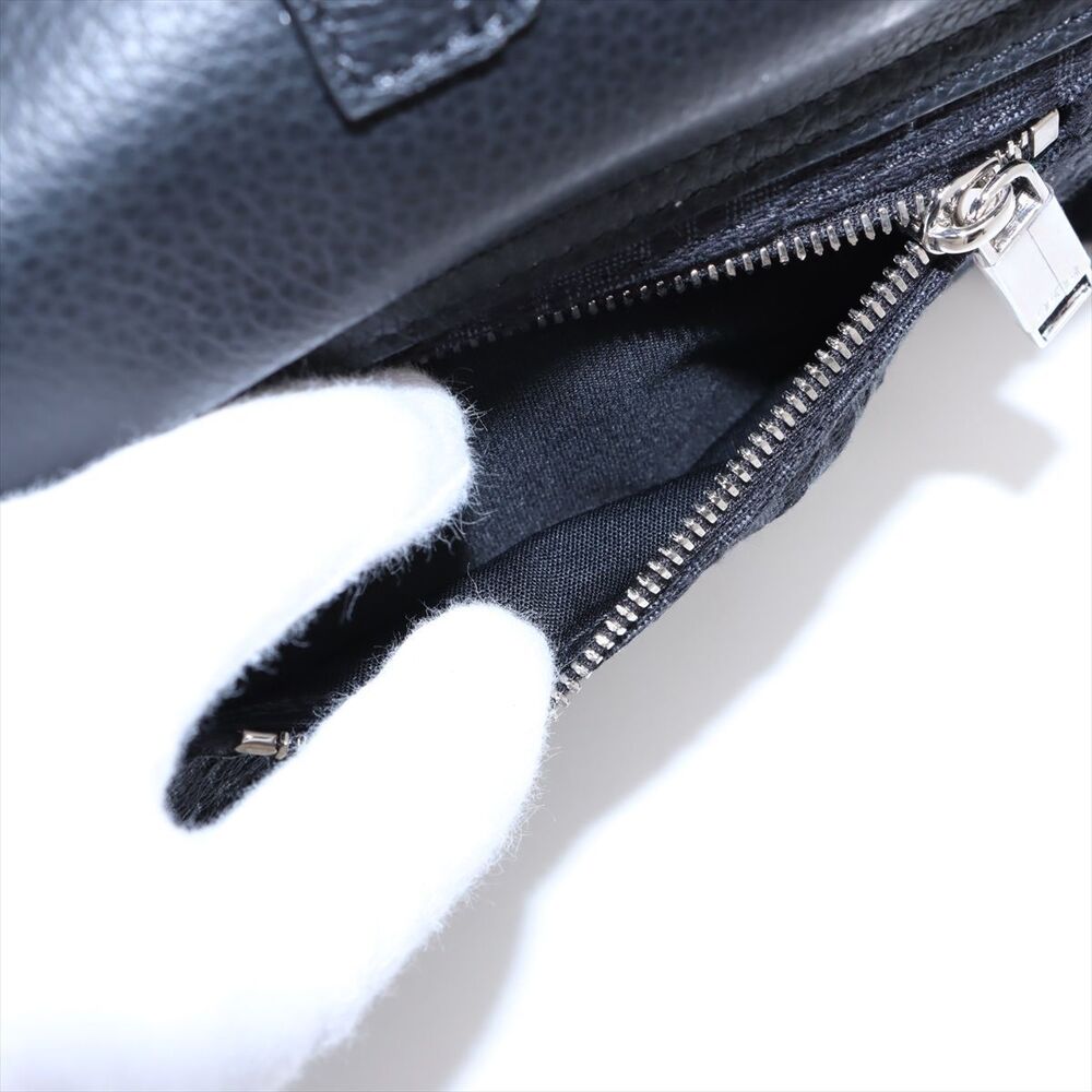 Dior Oblique Saddle Canvas Leather Body Belt Crossbody Bag Black - Picture 7 of 8